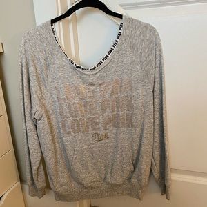 PINK Off the Shoulder Sweatshirt